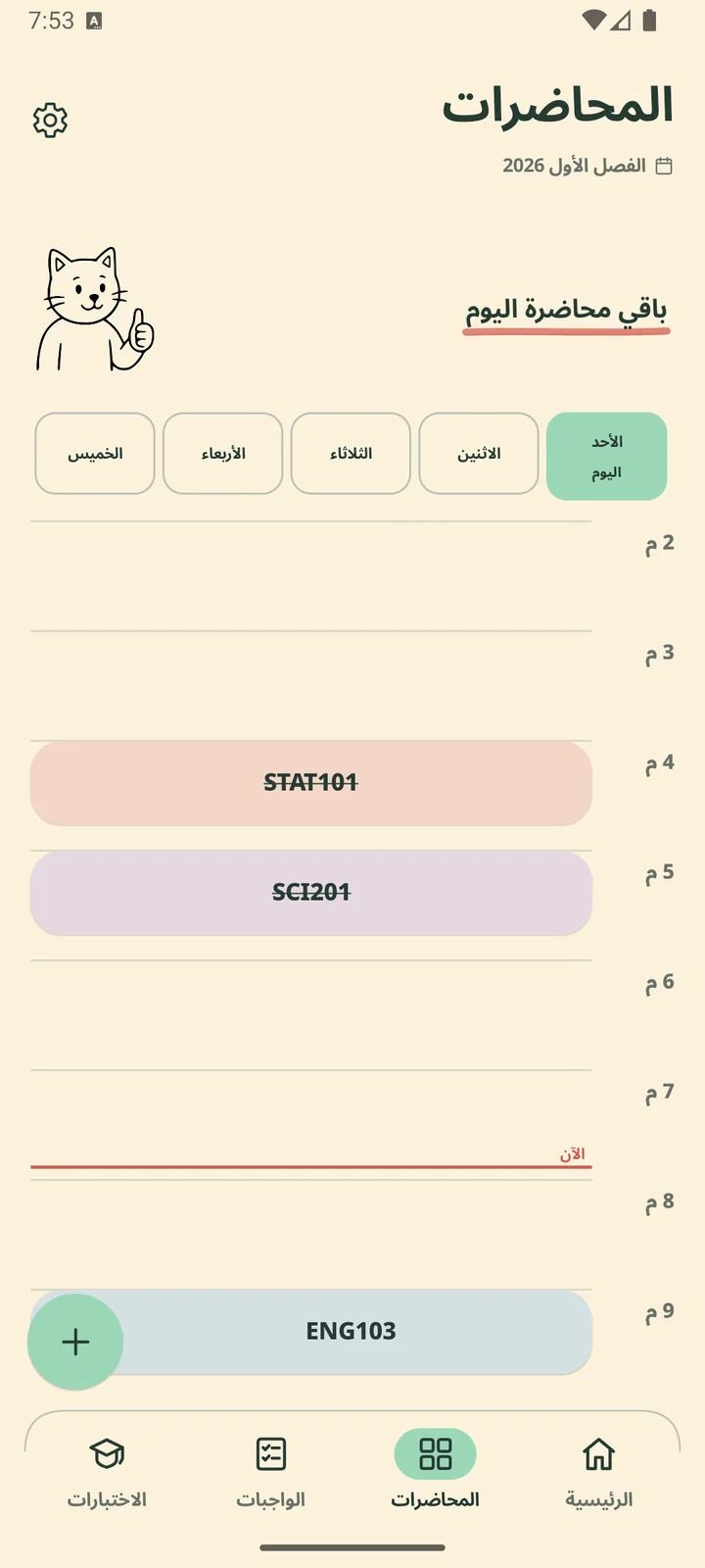 المحاضرات